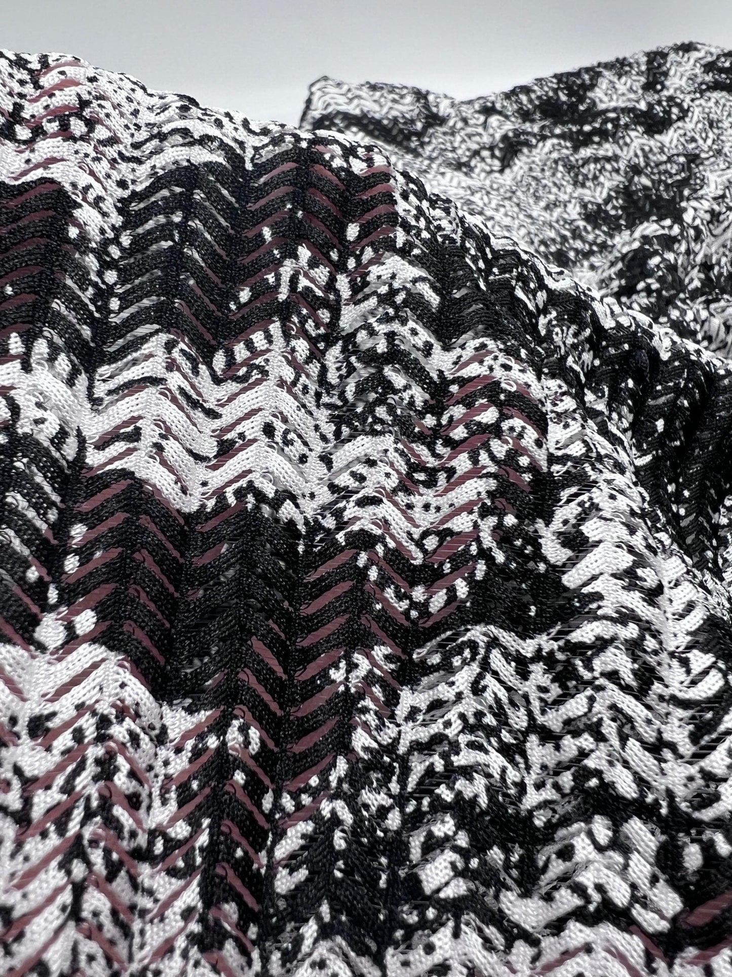 Black Ivory Knitted Fabric