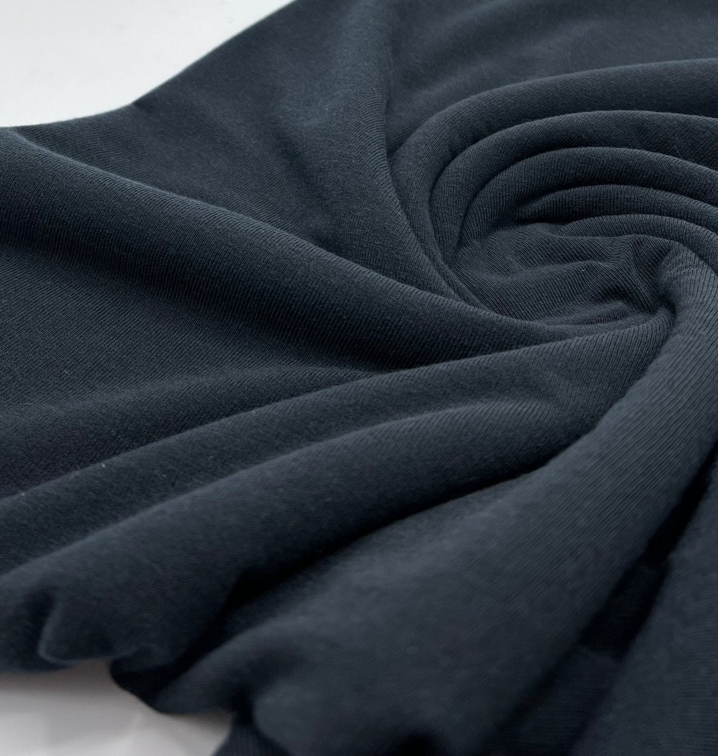 Black Lightweight Melange Knit Stretch Fabric