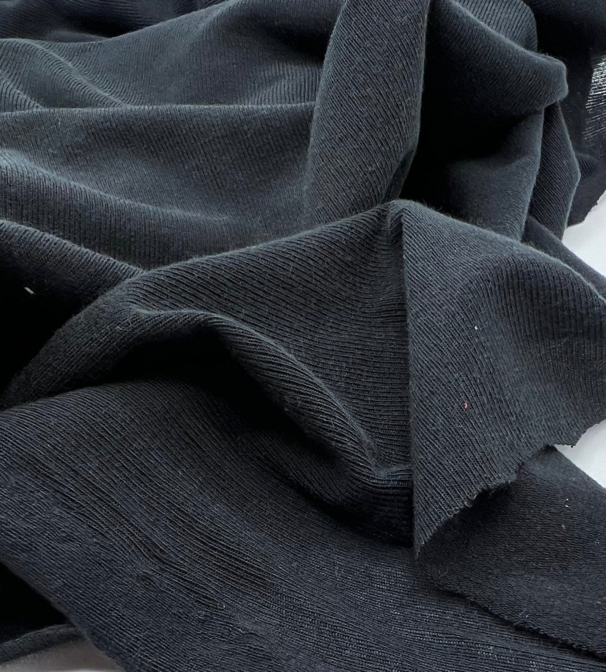 Black Lightweight Melange Knit Stretch Fabric