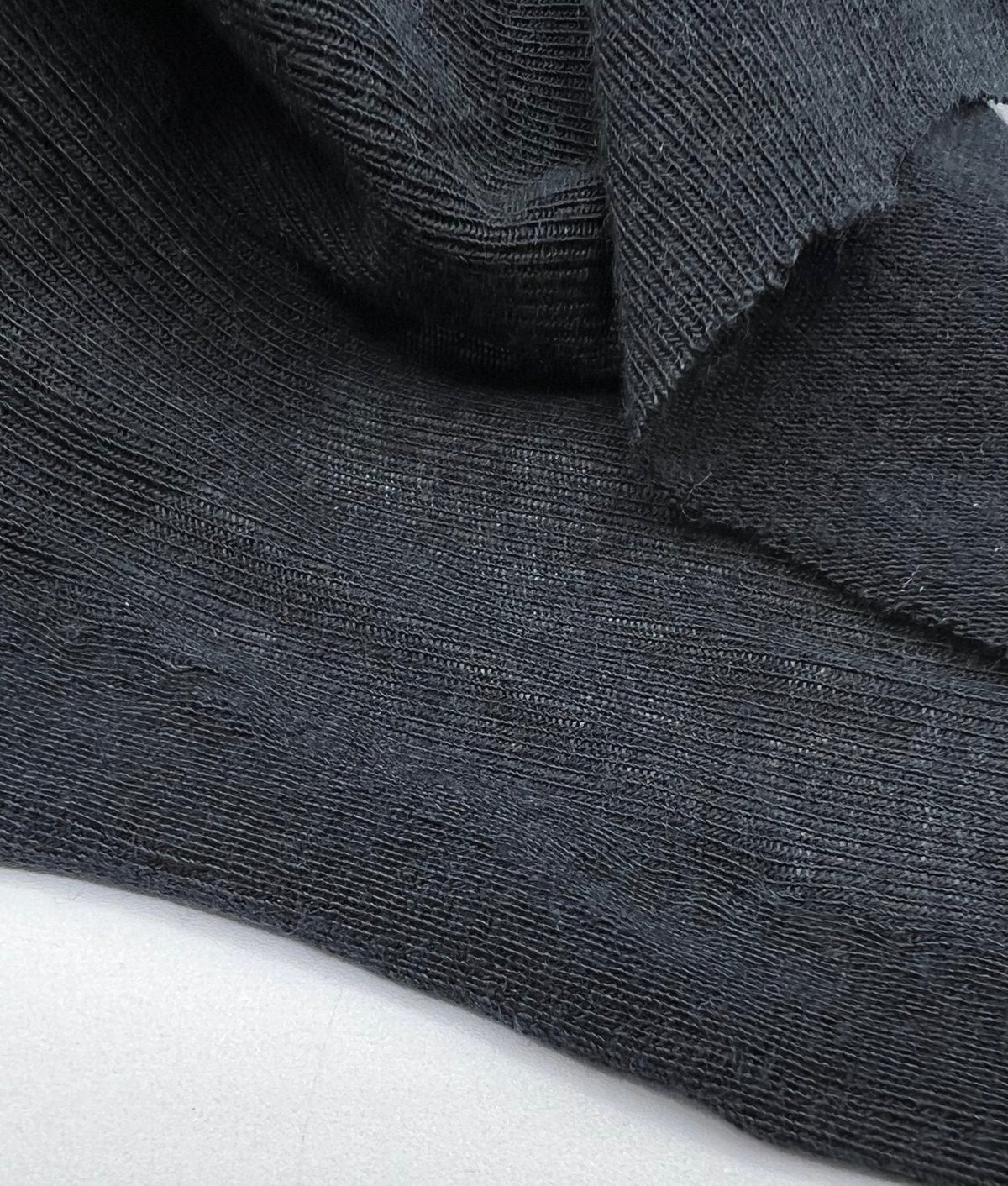 Black Lightweight Melange Knit Stretch Fabric
