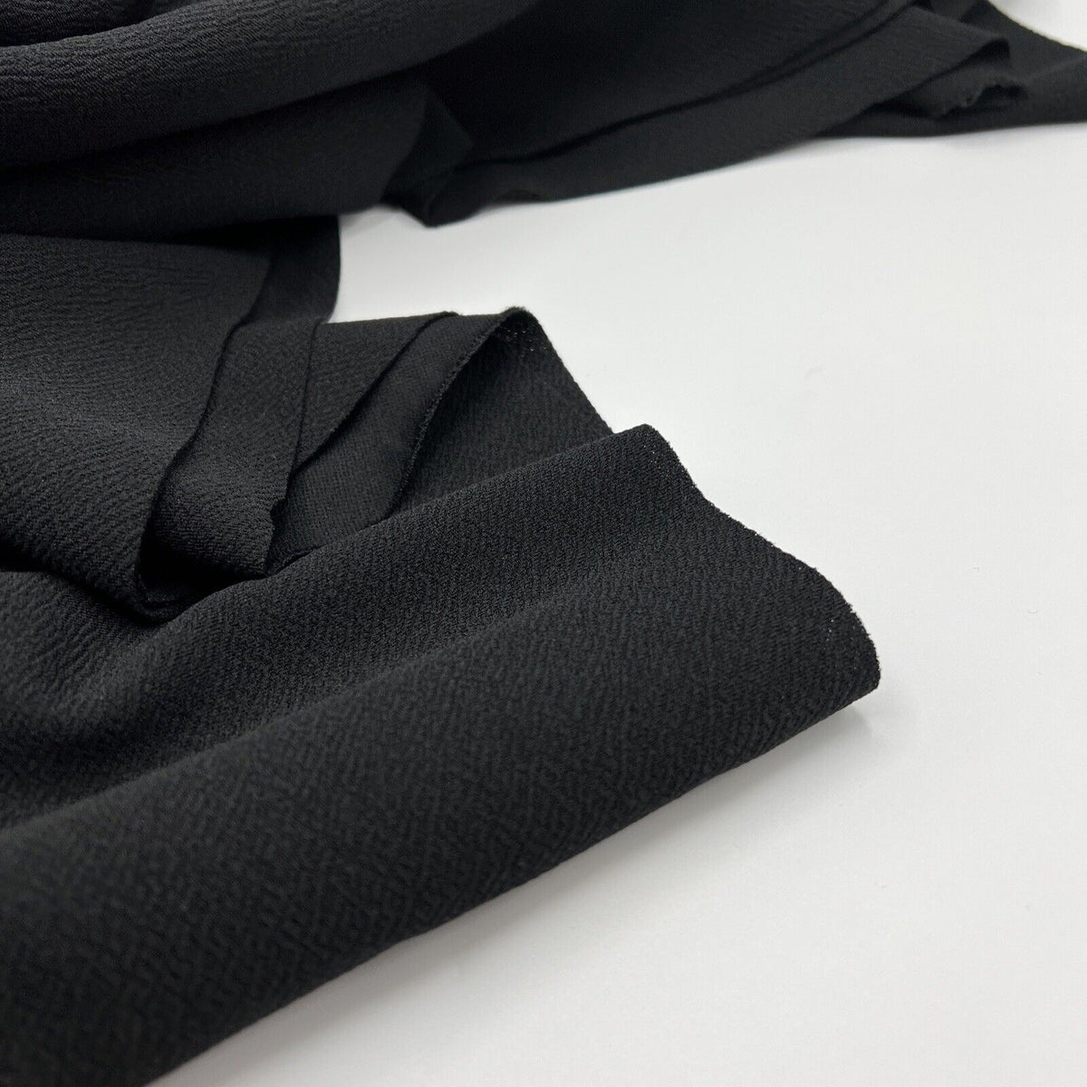 Plain Black Liverpool bullet Stretch Fabric