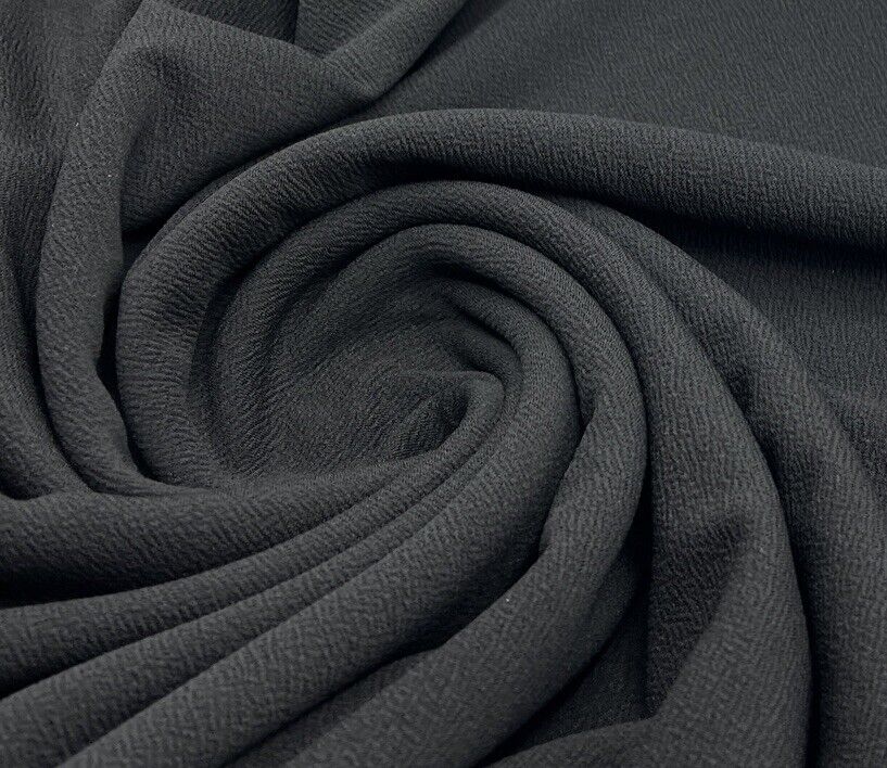 Plain Black Liverpool bullet Stretch Fabric