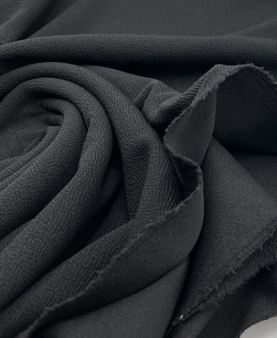 Plain Black Liverpool bullet Stretch Fabric