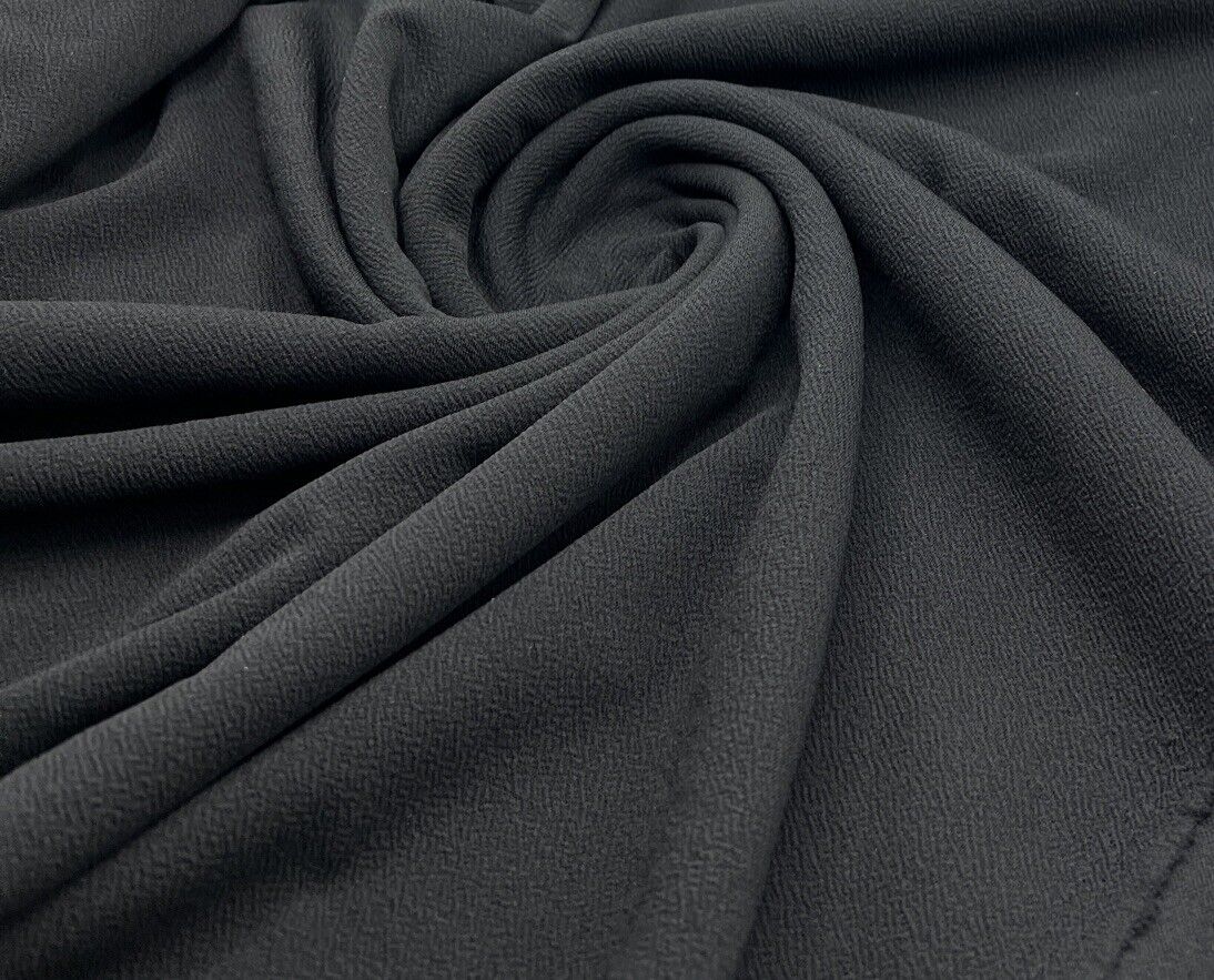 Plain Black Liverpool bullet Stretch Fabric
