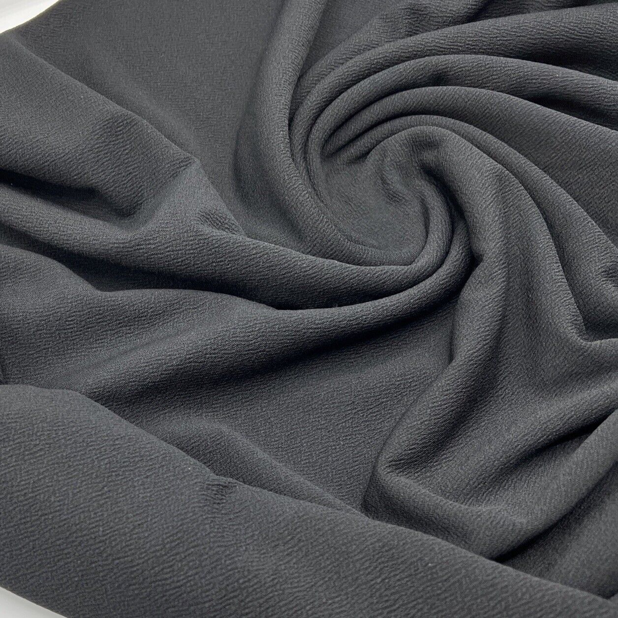 Plain Black Liverpool bullet Stretch Fabric