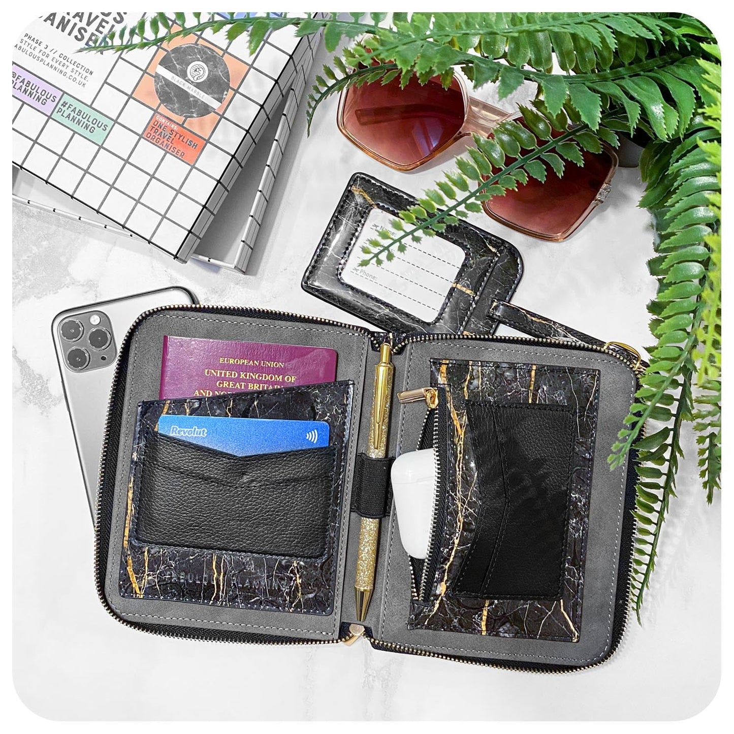 Black Marble - Travel Organiser