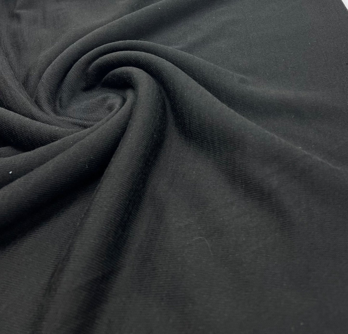 Black Melange Knit Stretch Fabric