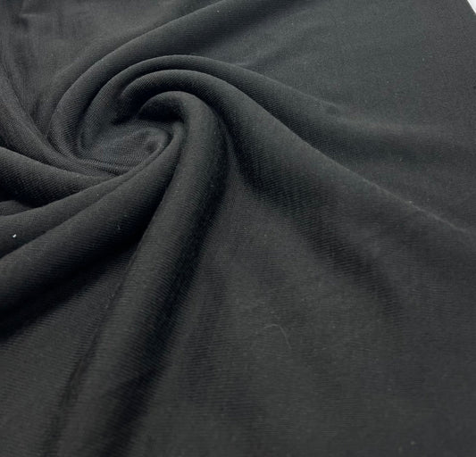 Black Melange Knit Stretch Fabric