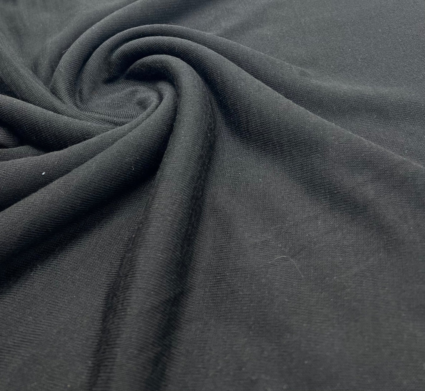 Black Melange Knit Stretch Fabric