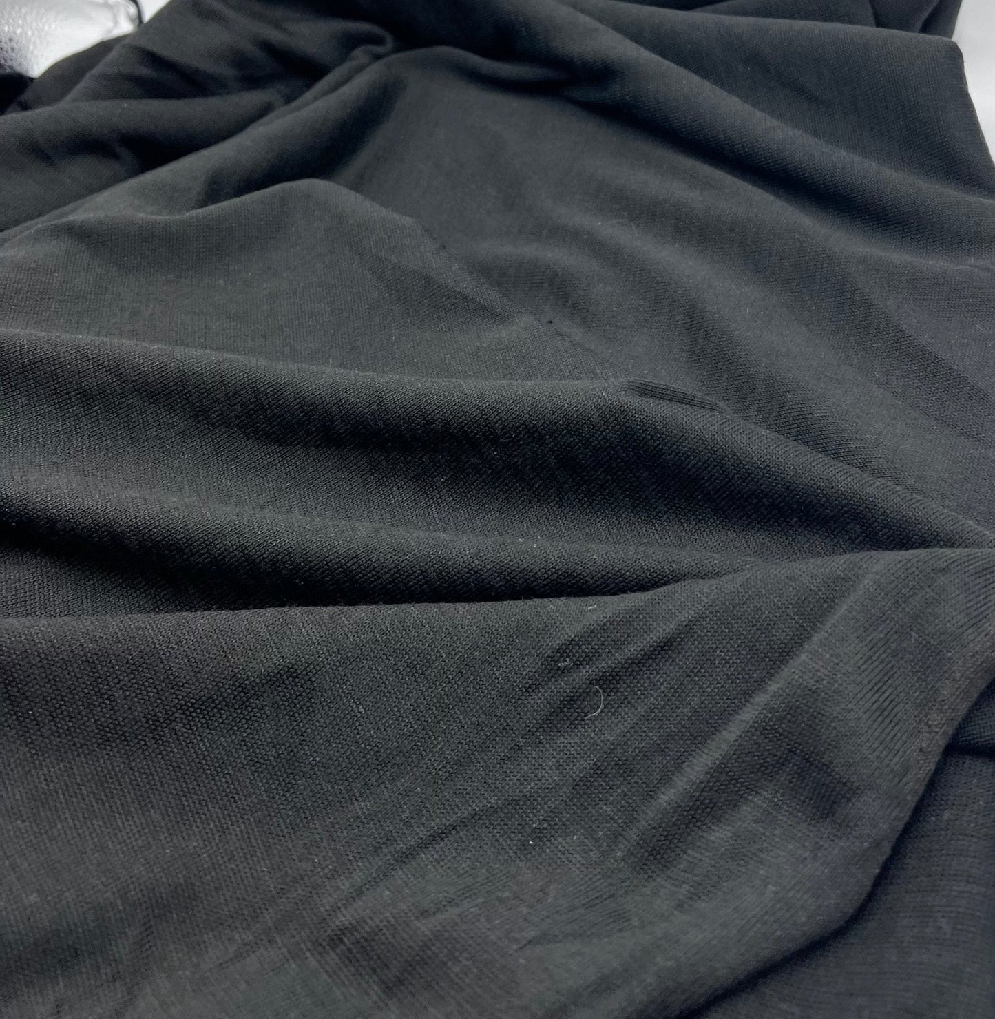 Black Melange Knit Stretch Fabric
