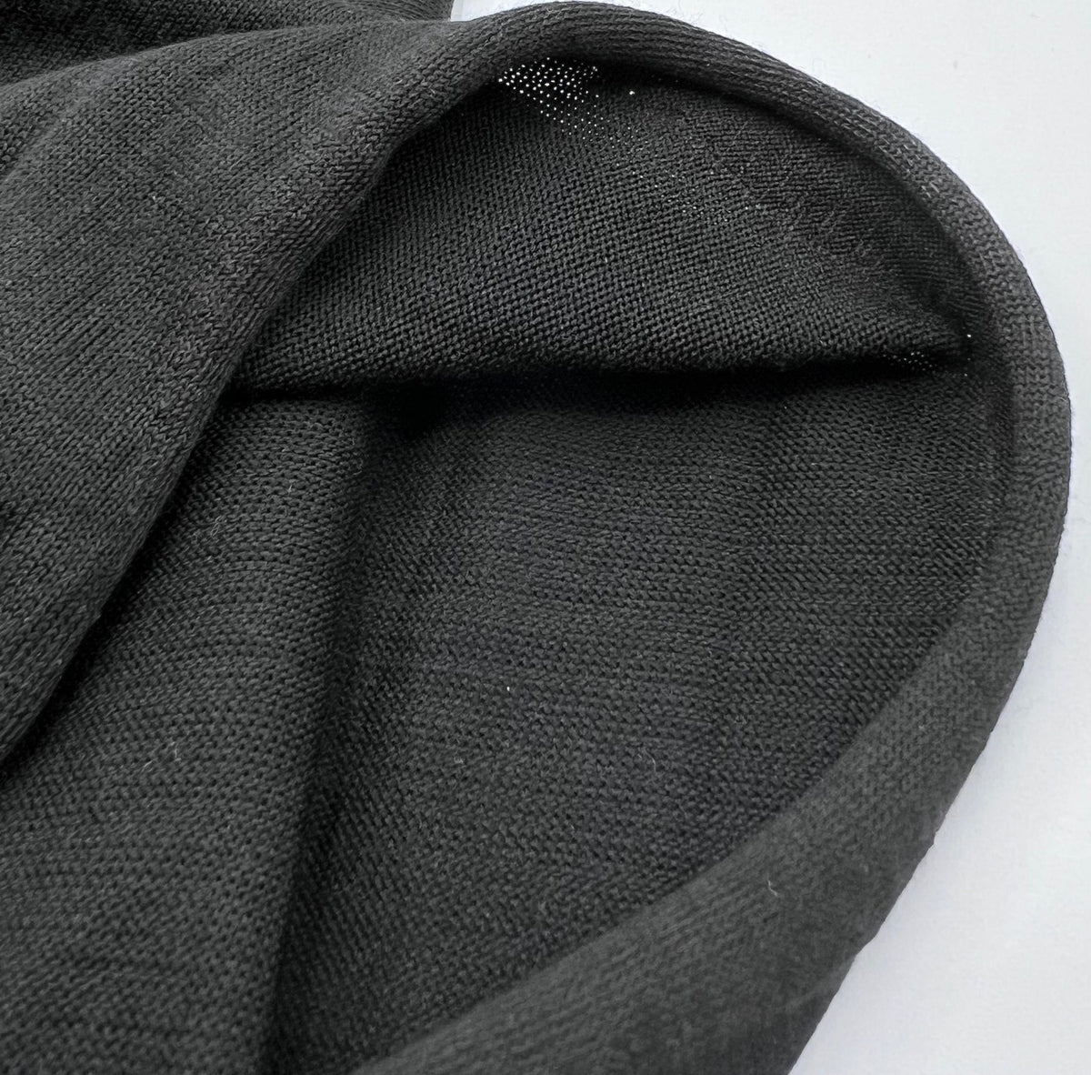 Black Melange Knit Stretch Fabric