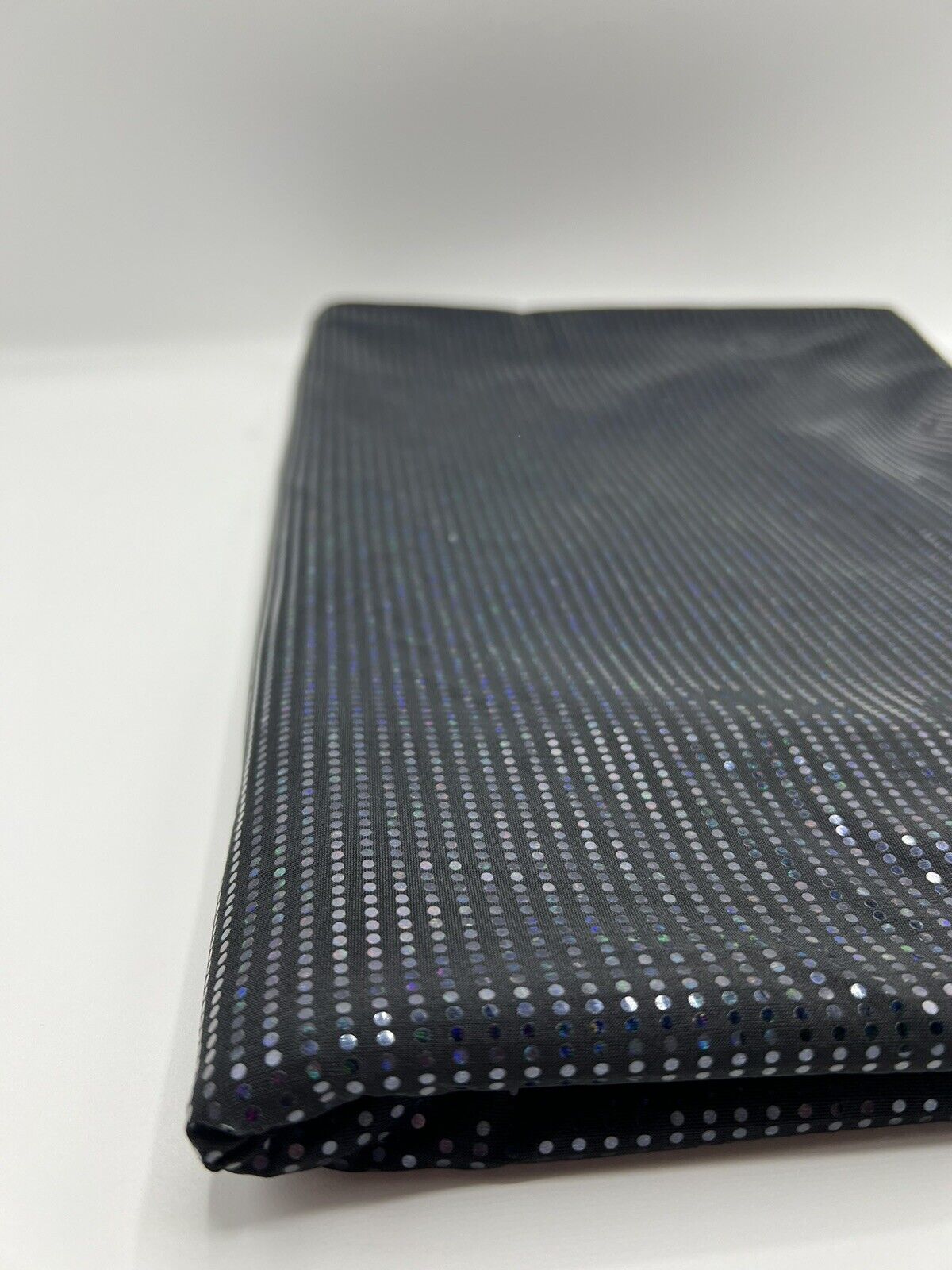 Black Multicoloured Sequin Detail Soft Touch Stretch Fabric