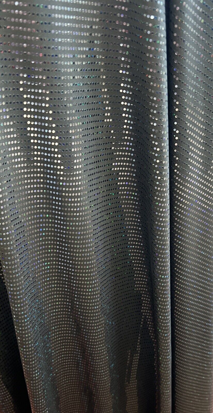 Black Multicoloured Sequin Detail Soft Touch Stretch Fabric