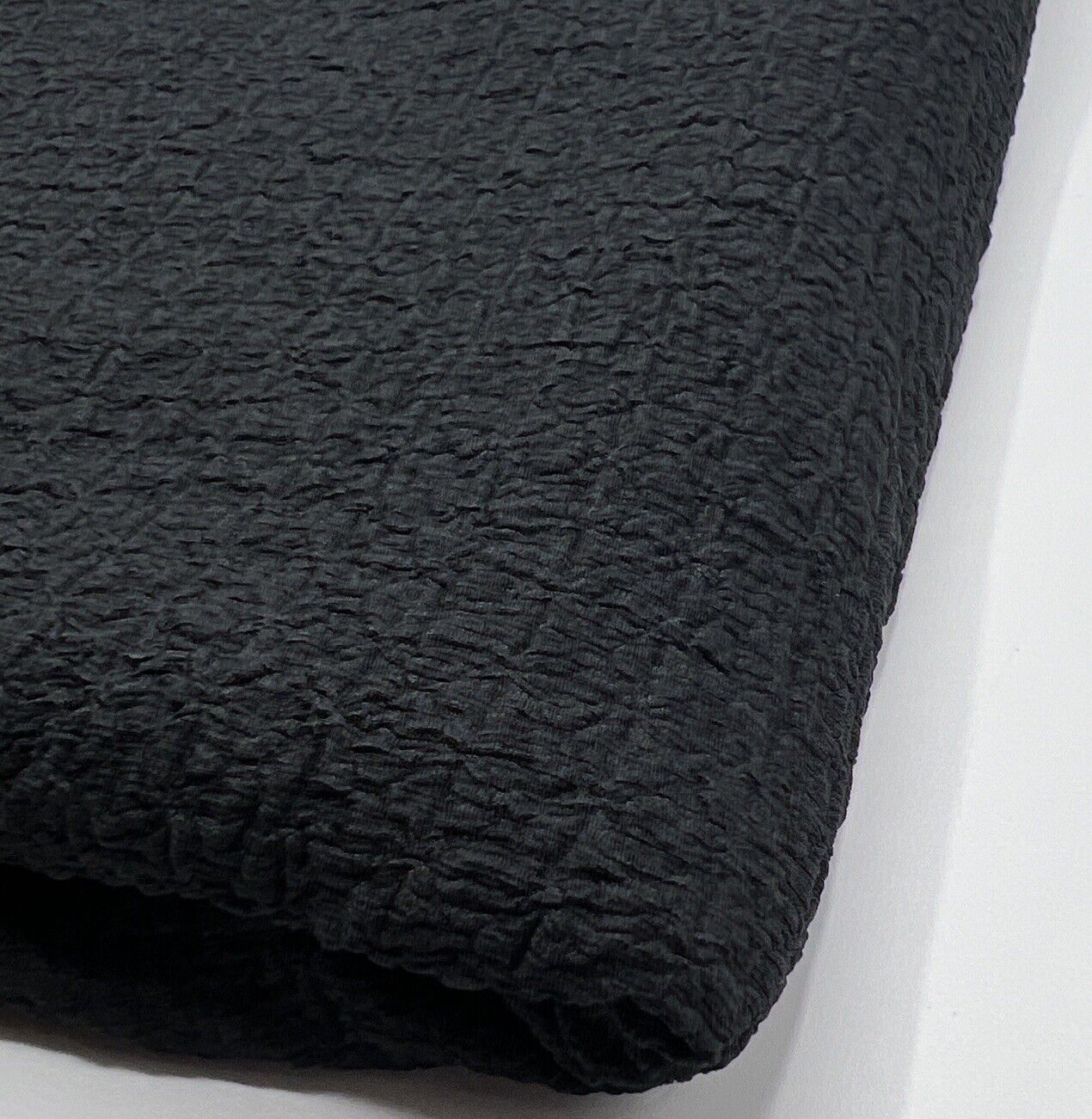 Black Nacho Soft Textured Stretch Fabric