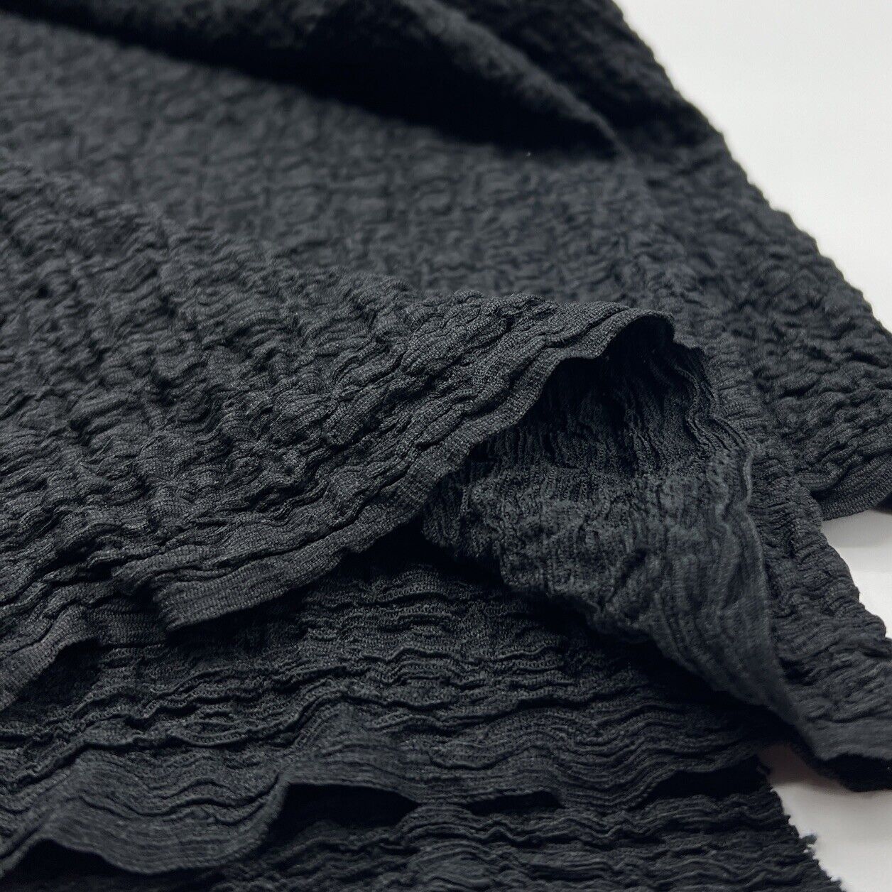 Black Nacho Soft Textured Stretch Fabric