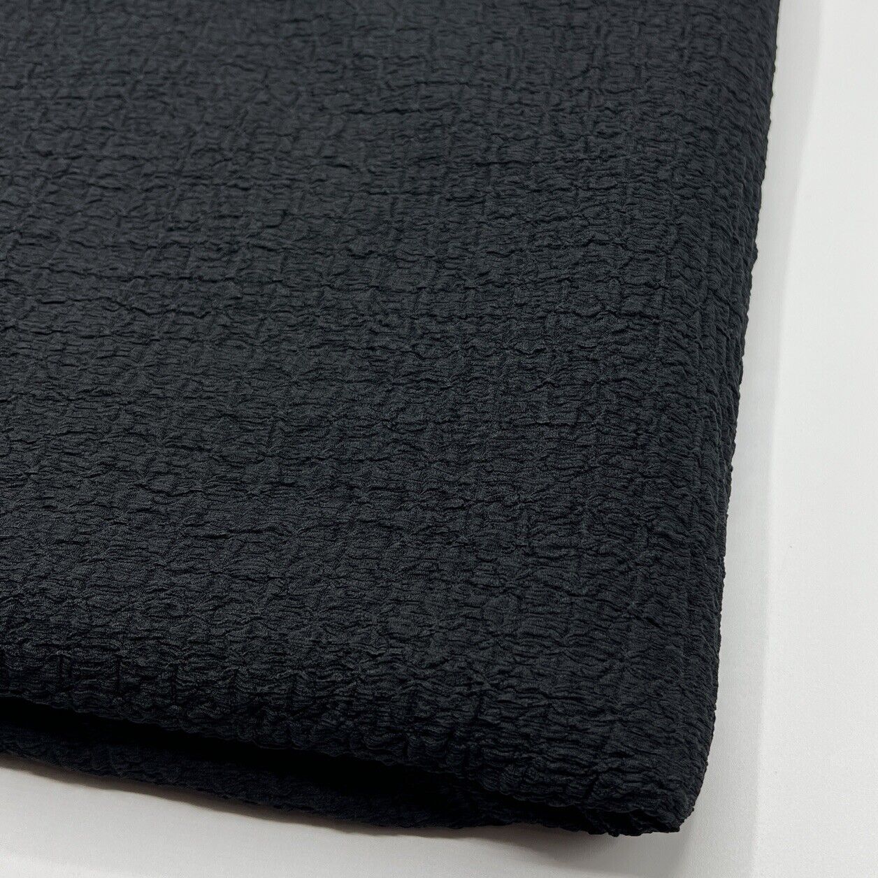 Black Nacho Soft Textured Stretch Fabric