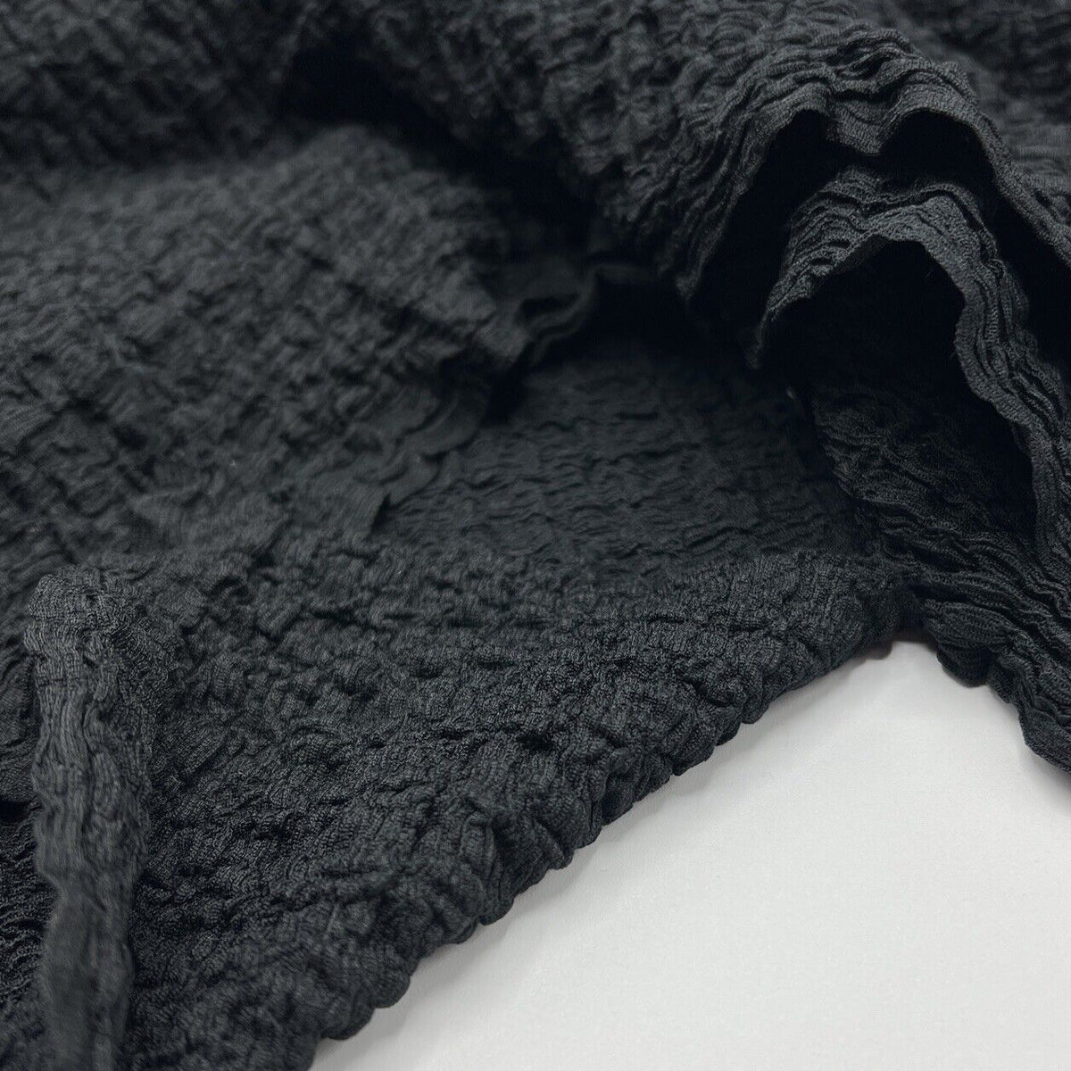 Black Nacho Soft Textured Stretch Fabric