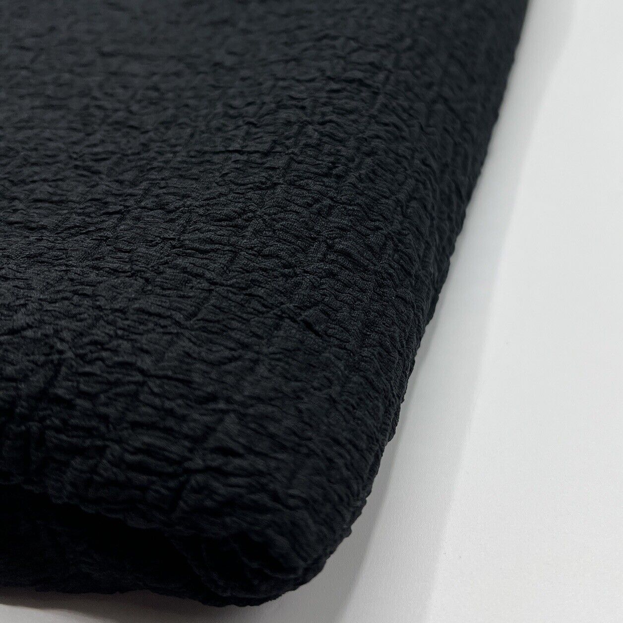 Black Nacho Soft Textured Stretch Fabric