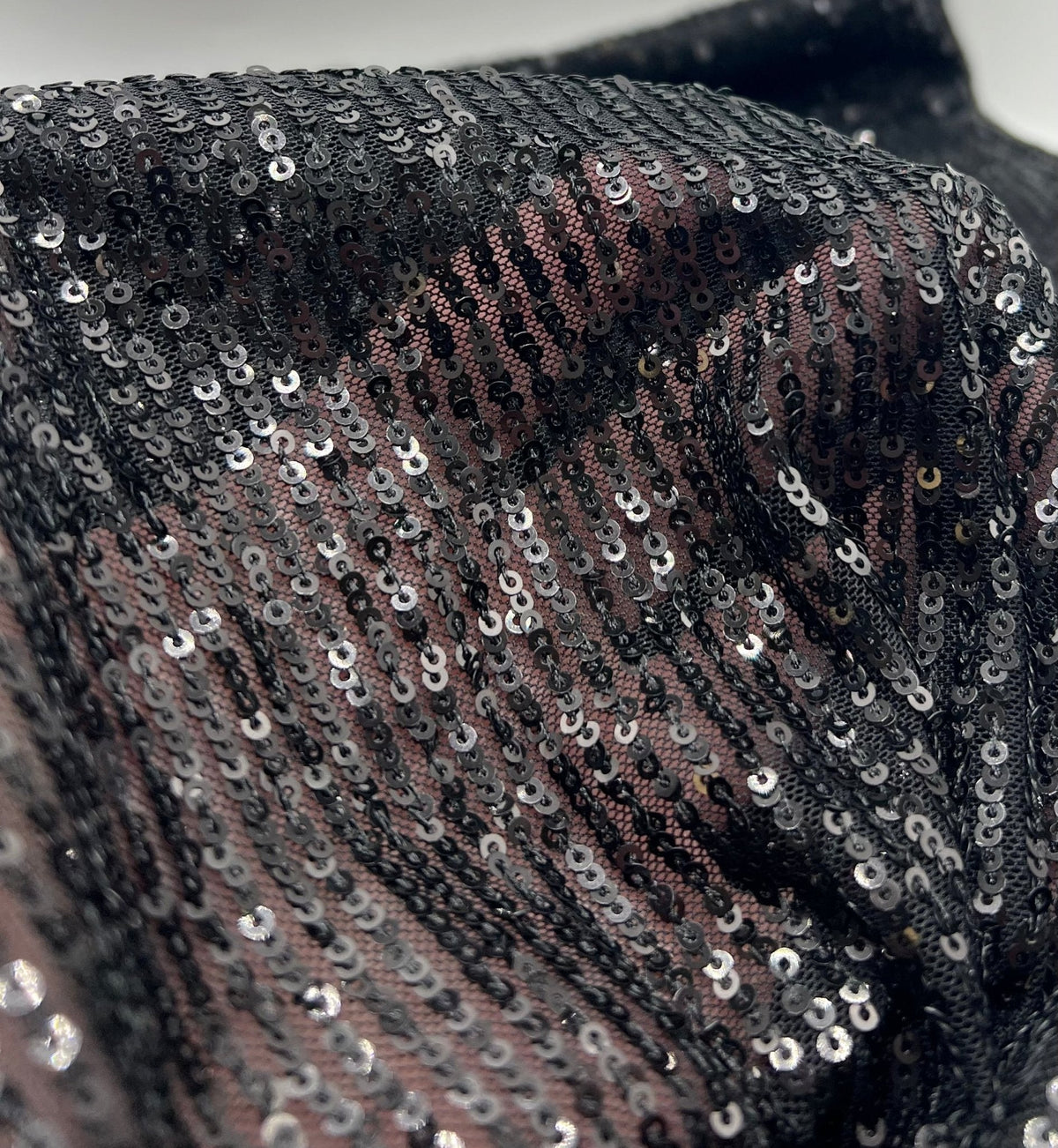 Black on Black Sequin Detail Stretch Fabric