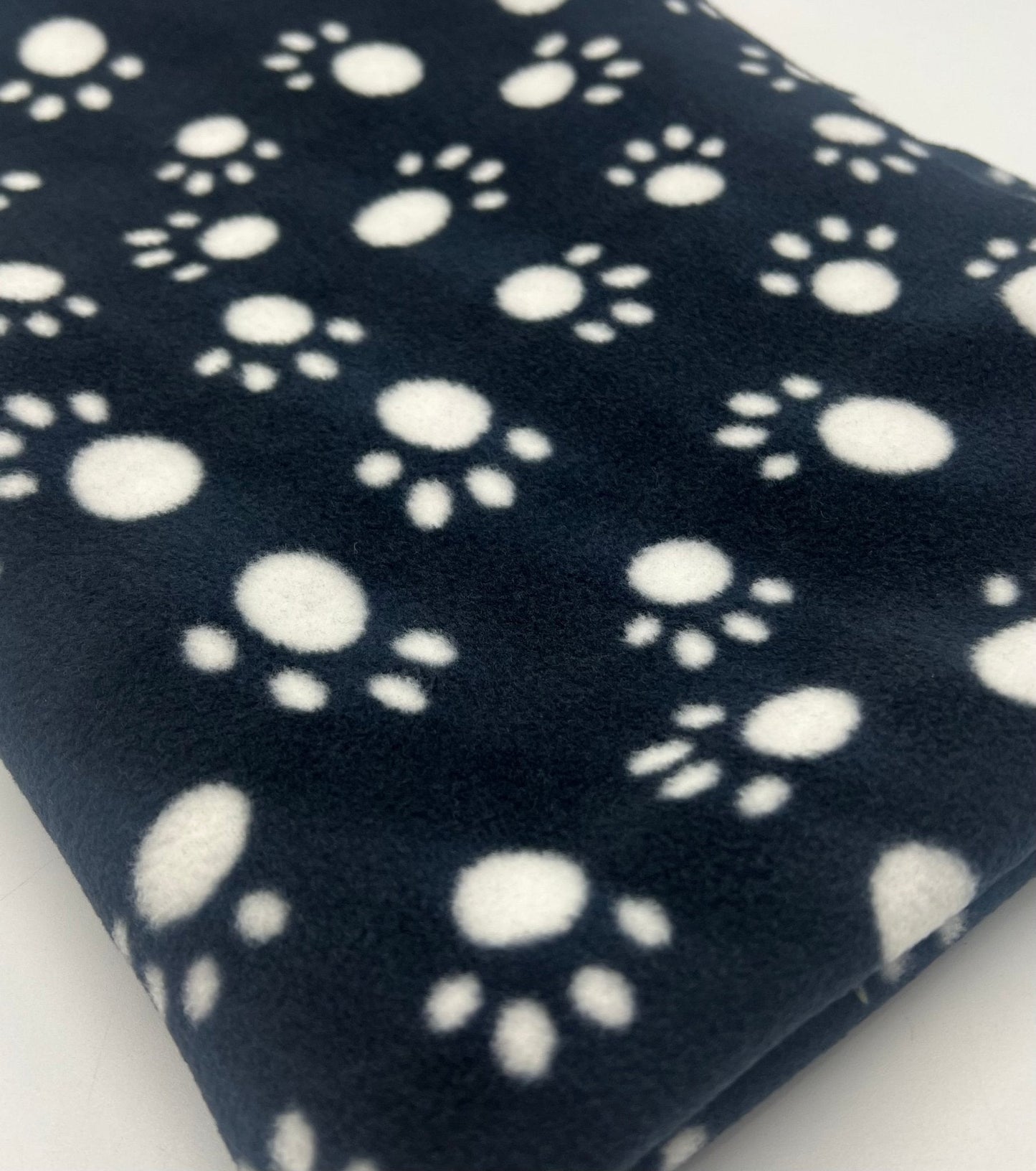 Black Paws Printed Anti-Pil Polar Fleece Fabric Blanket Loungewear