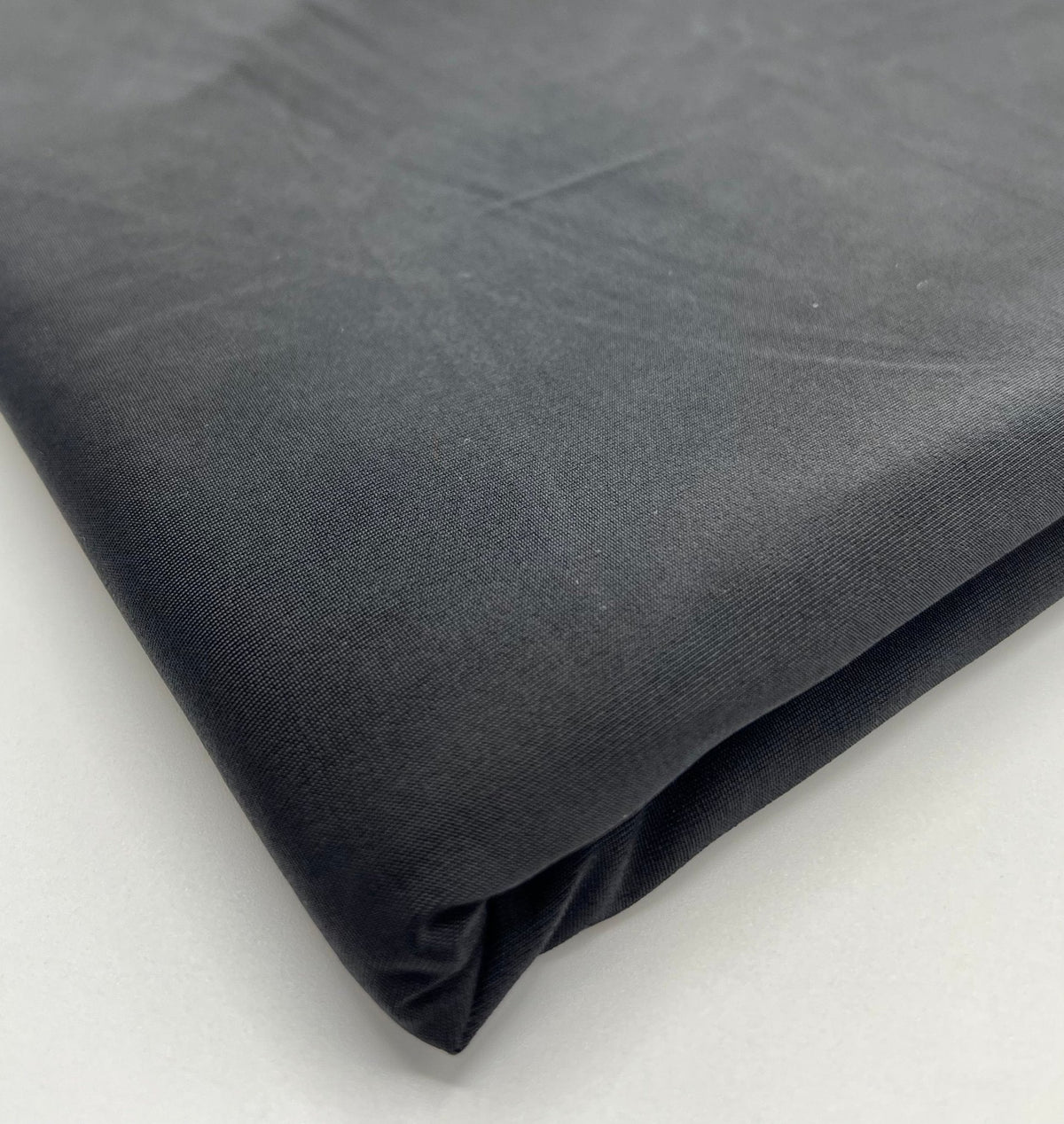 Black Plain Shiny Soft Touch Slinky 4 Way Stretch Fabric