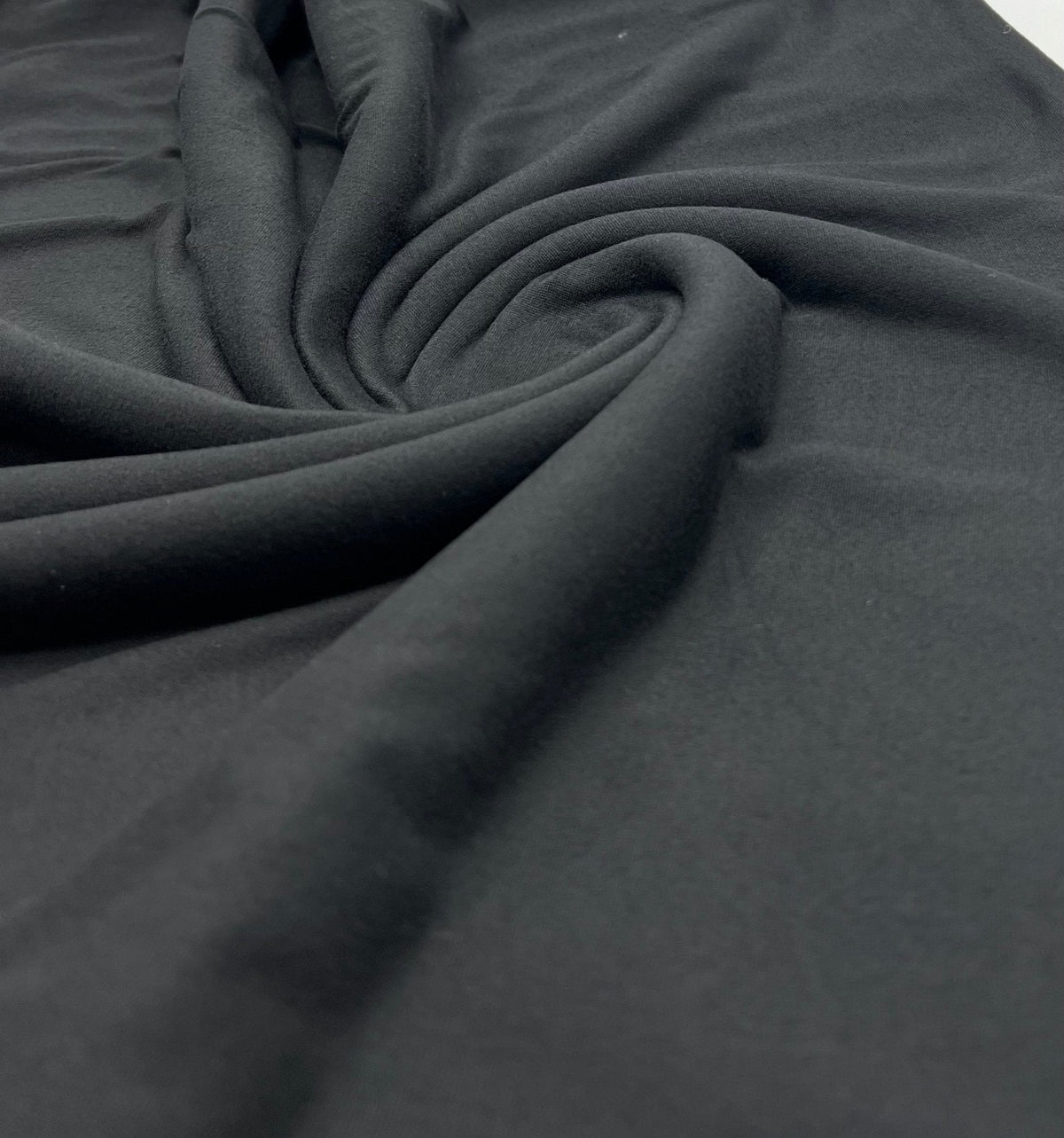 Black Plain Super Soft Bogota 4 Way Stretch Fabric