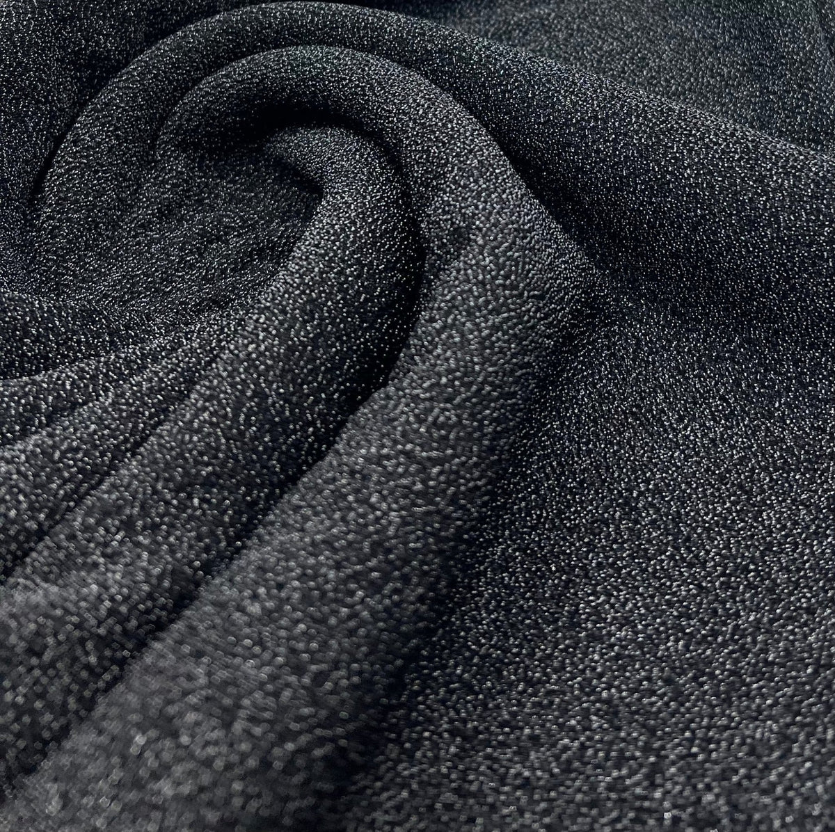 Black Shimmer Lurex Sparkle Metallic Stretch Knit Fabric