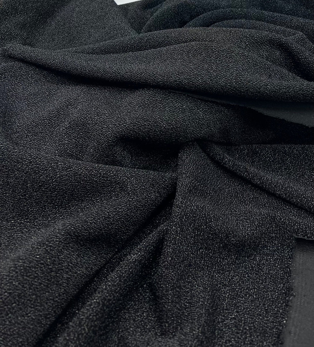 Black Shimmer Lurex Sparkle Metallic Stretch Knit Fabric