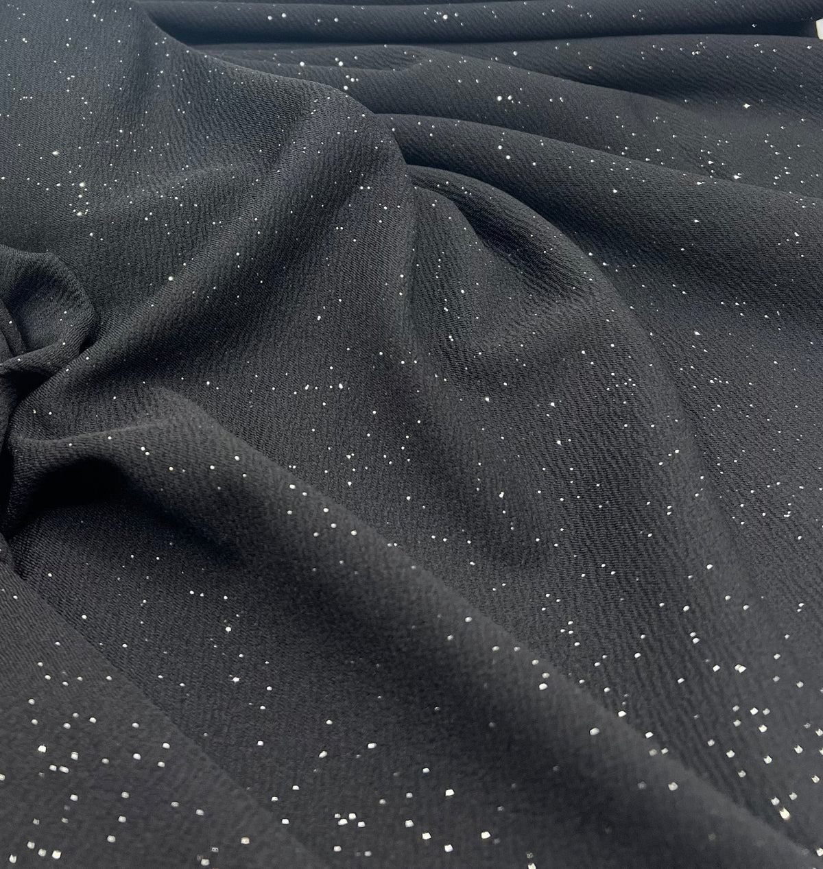 Black Sparkle Liverpool Bullet Stretch Fabric