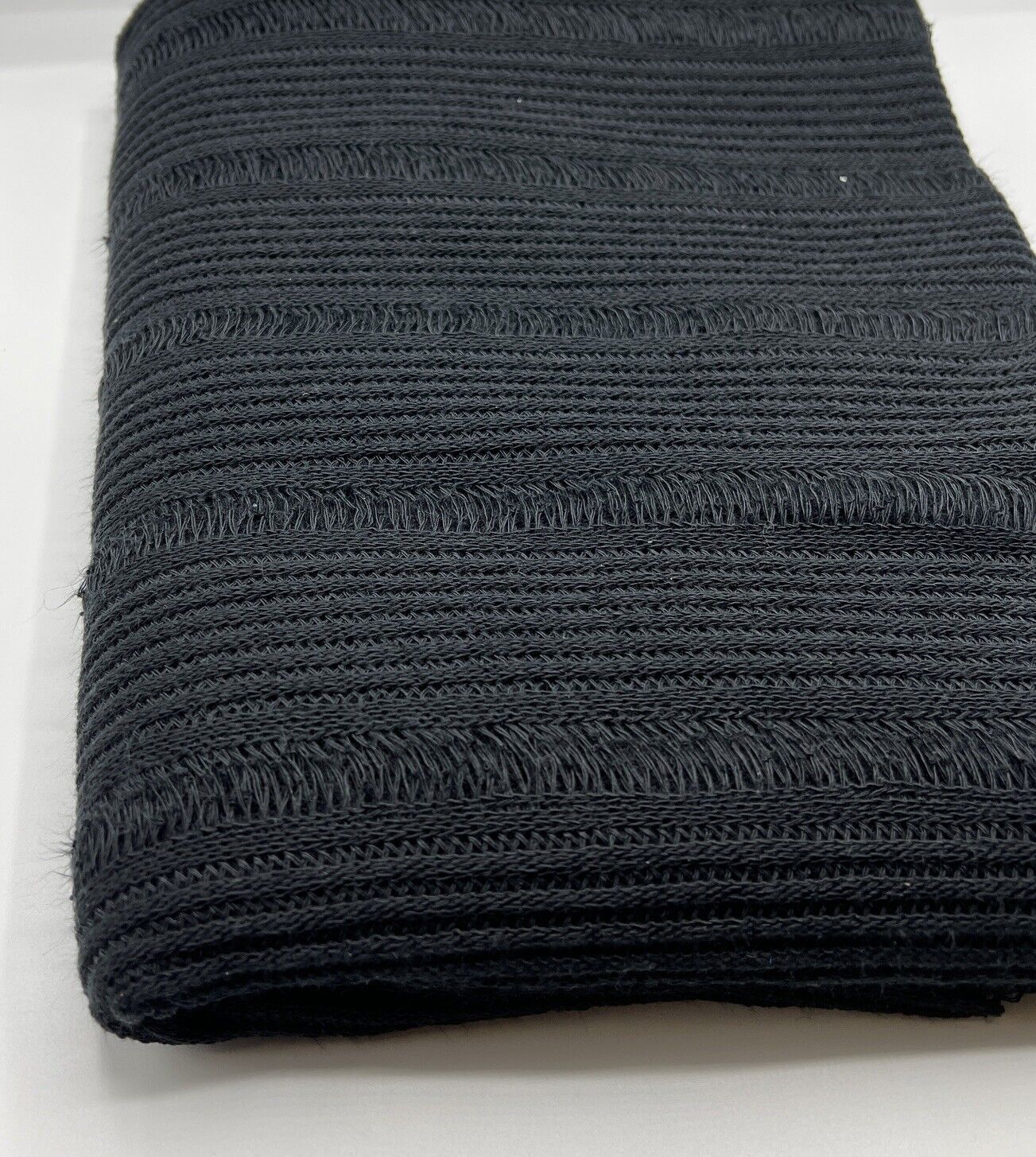 Black Stripe Knitted Stretch Fabric