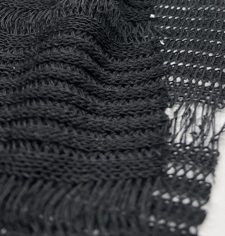 Black Stripe Knitted Stretch Fabric