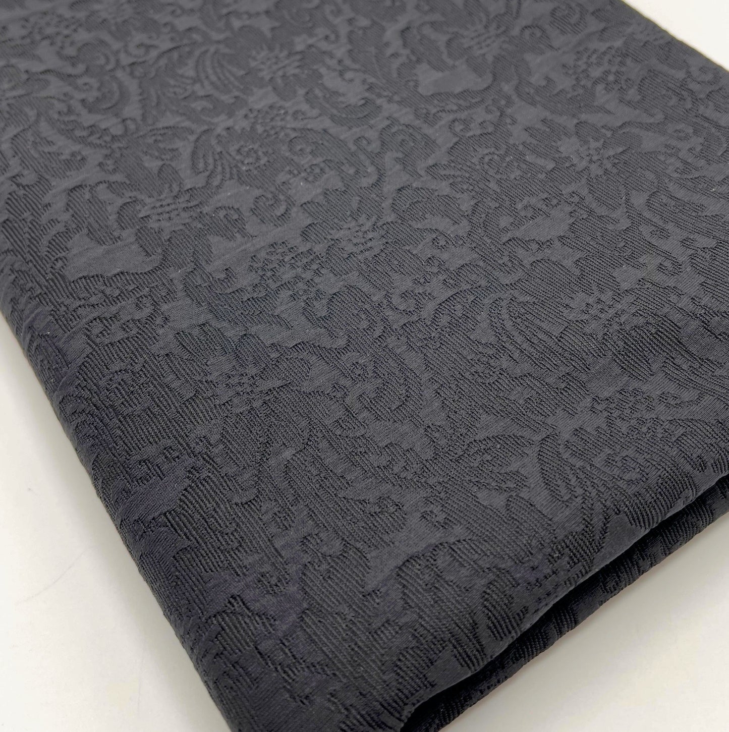 Black Textured Jacquard 2 Way Stretch Fabric