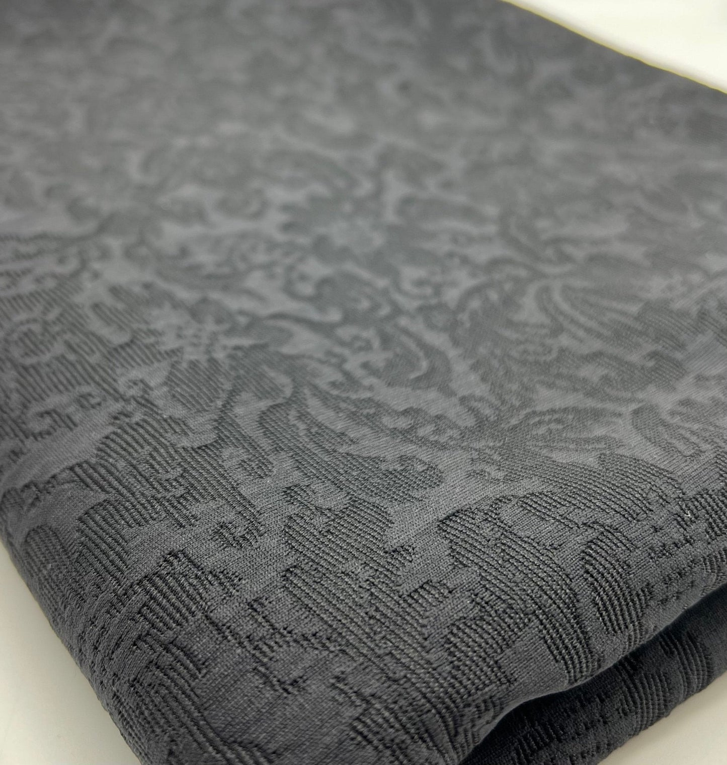 Black Textured Jacquard 2 Way Stretch Fabric