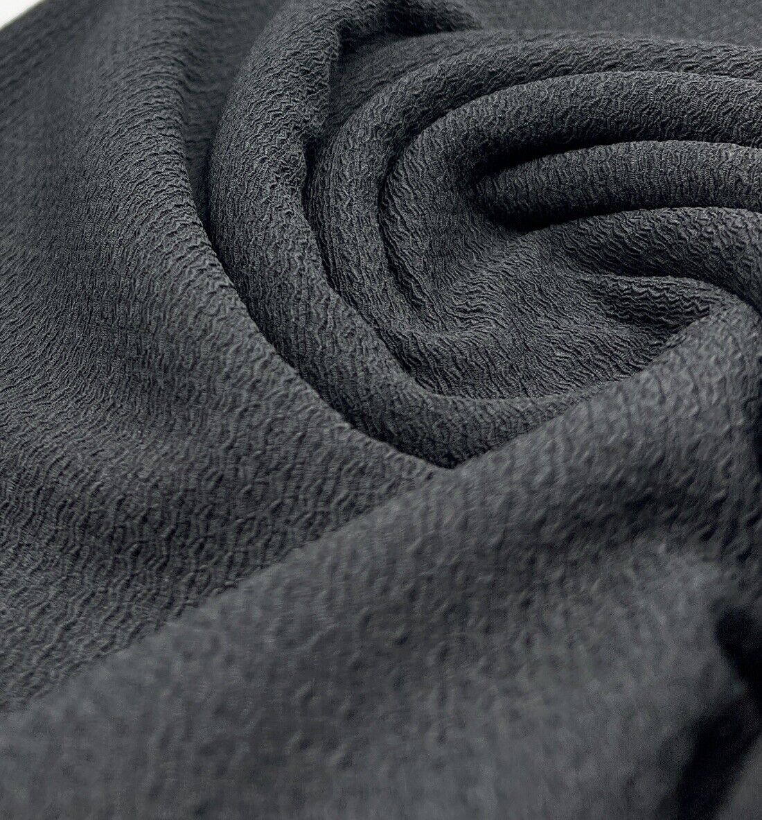 Black Textured Tree Bark Stretch Dress Craft Fabric
