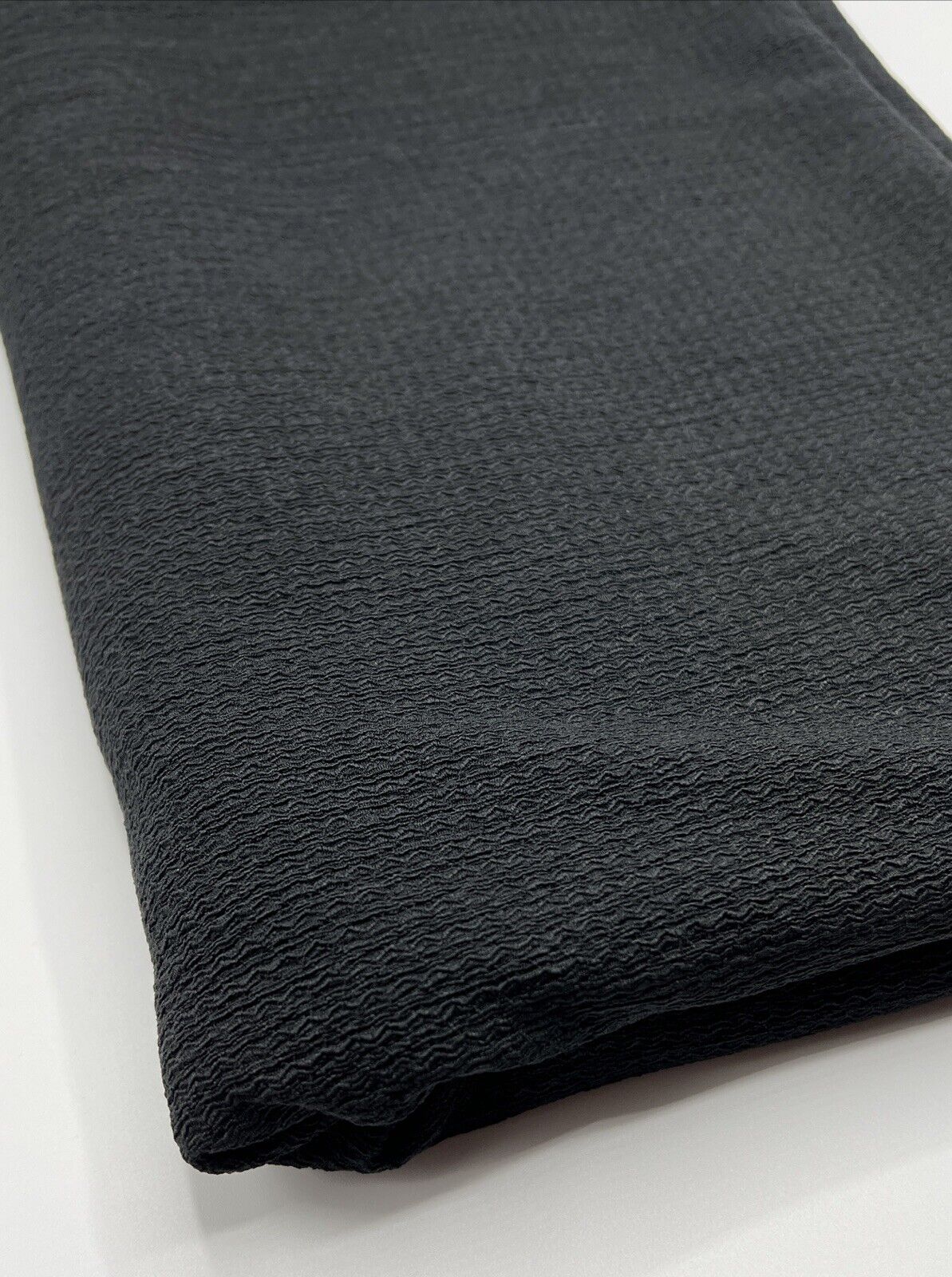 Black Textured Tree Bark Stretch Dress Craft Fabric