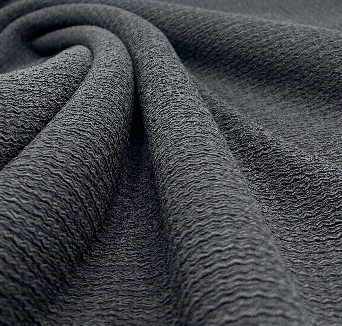 Black Textured Tree Bark Stretch Dress Craft Fabric
