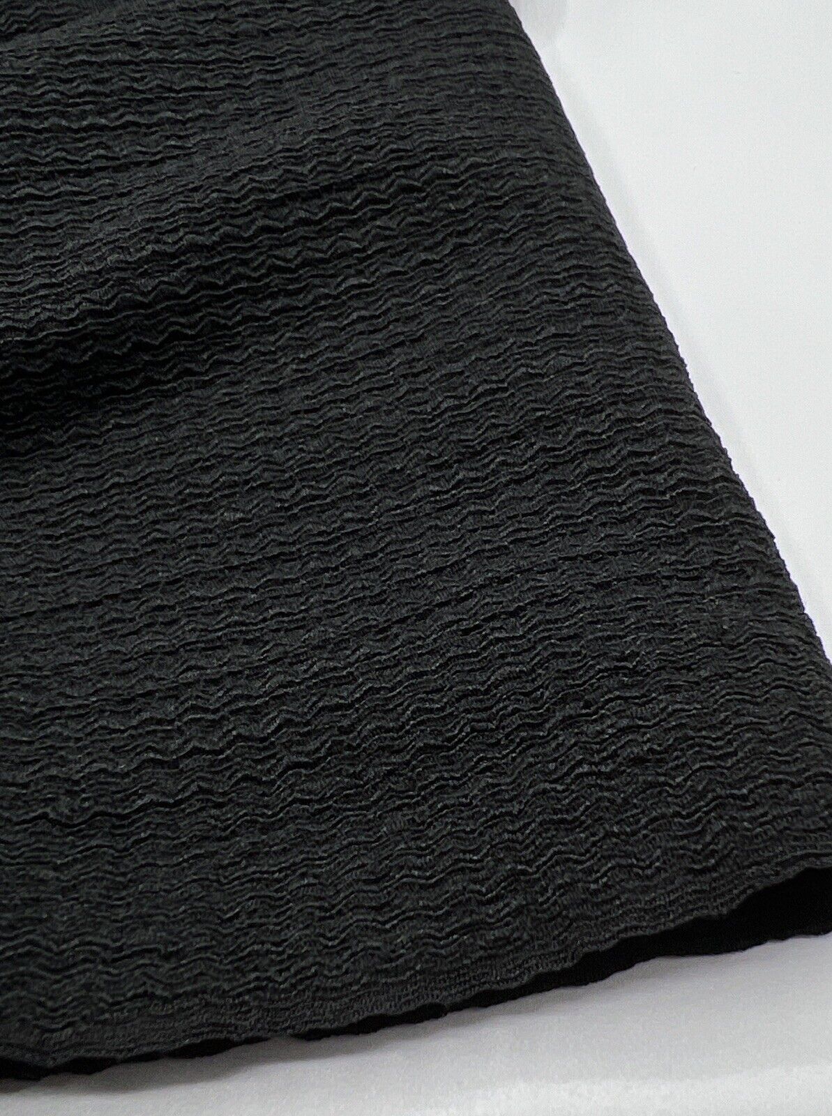 Black Textured Tree Bark Stretch Dress Craft Fabric