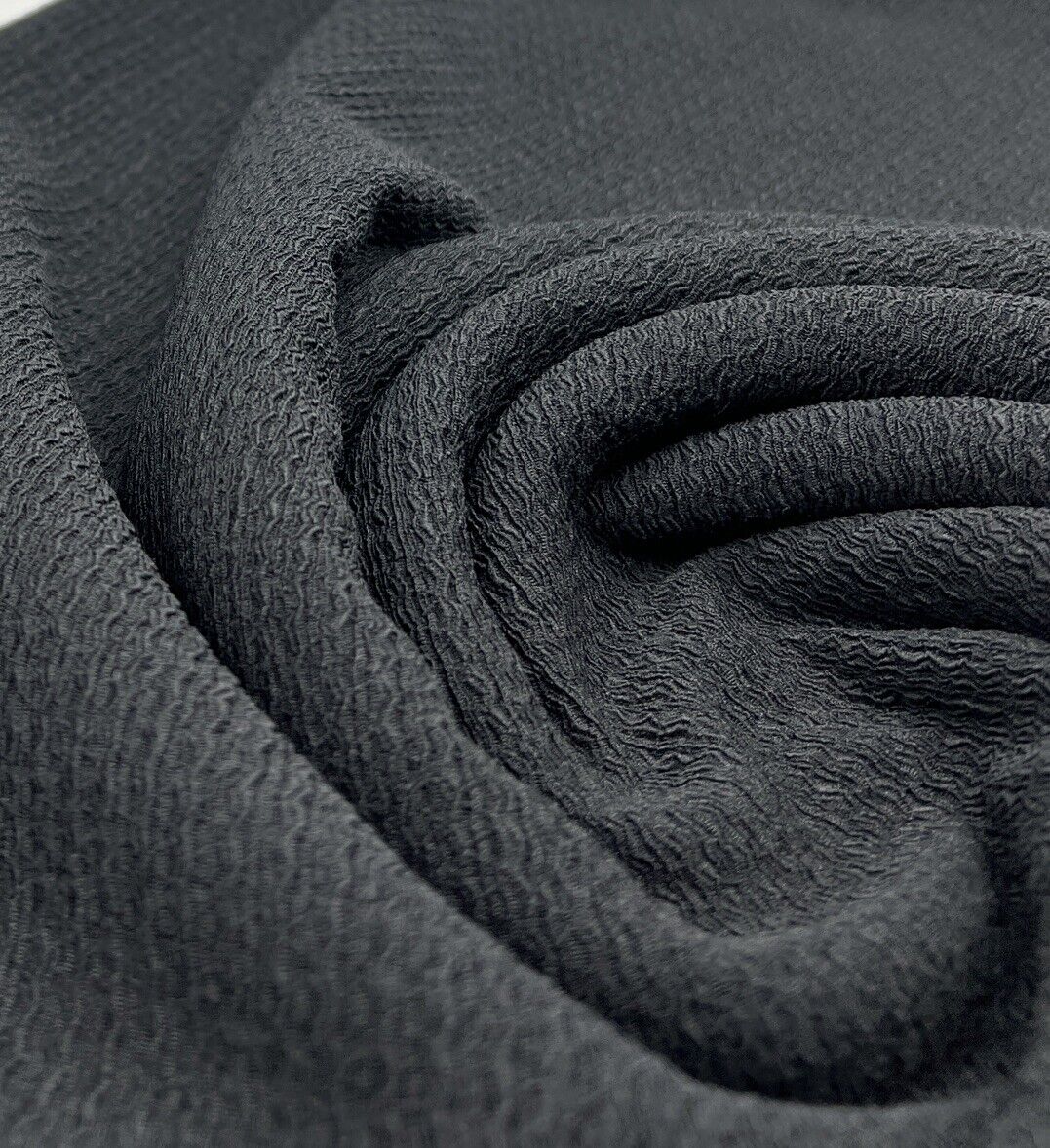 Black Textured Tree Bark Stretch Dress Craft Fabric