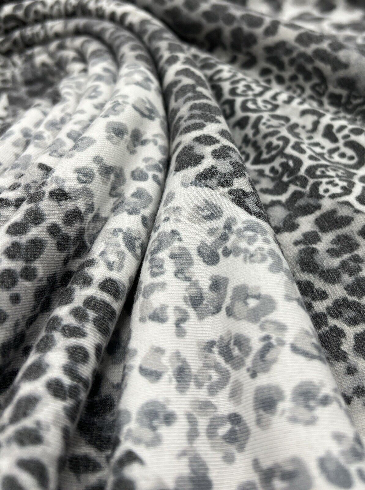 Black & White Animal Diagonal Print Viscose Elastane Fabric