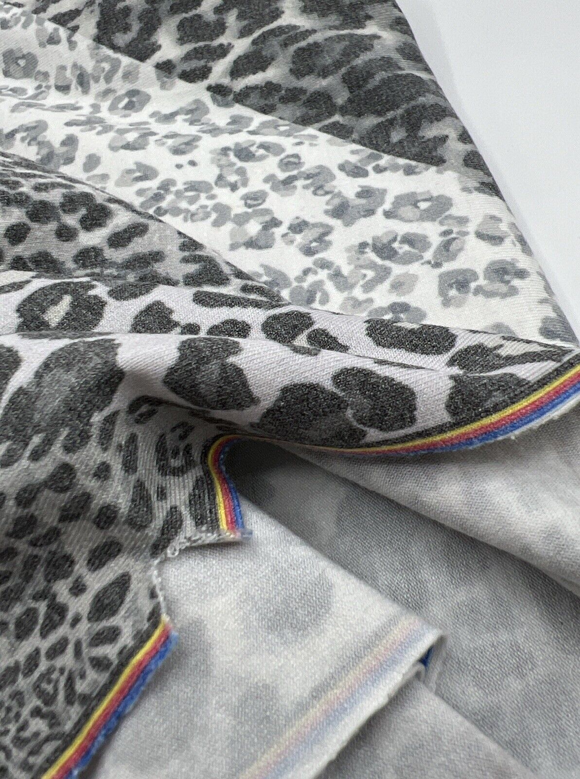 Black & White Animal Diagonal Print Viscose Elastane Fabric
