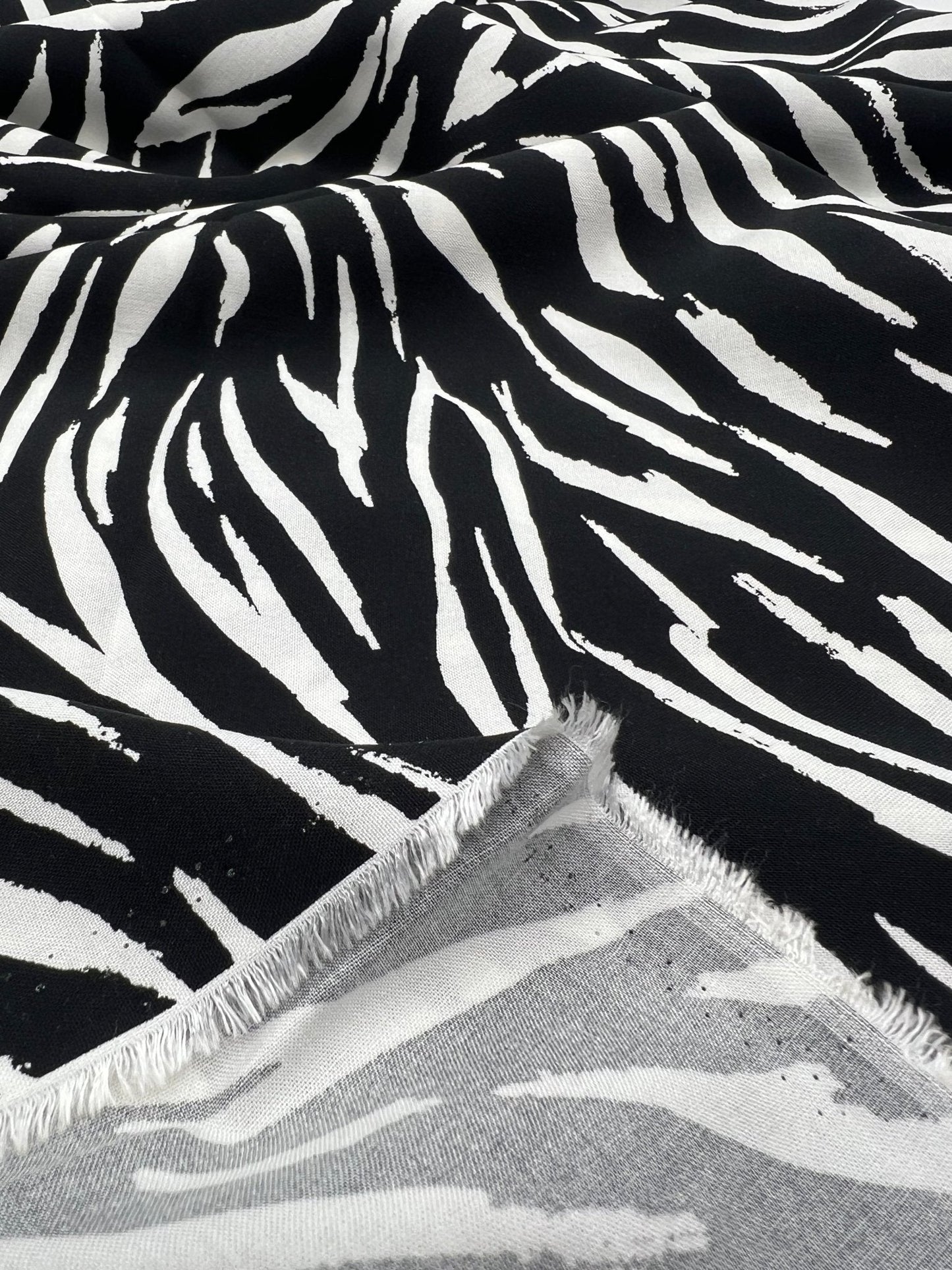Black Zebra Non Stretch Woven Dress Craft Fabric