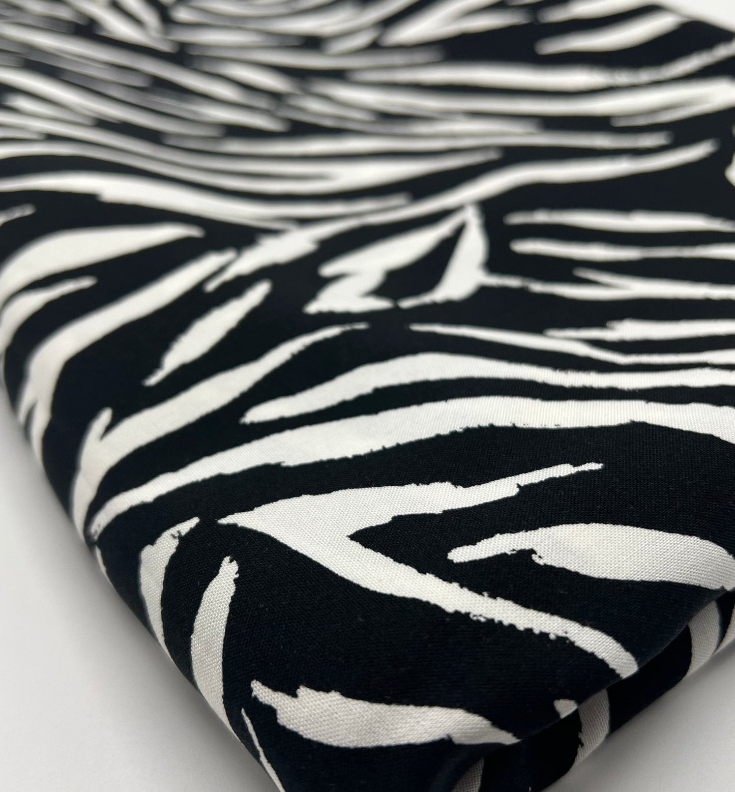 Black Zebra Non Stretch Woven Dress Craft Fabric