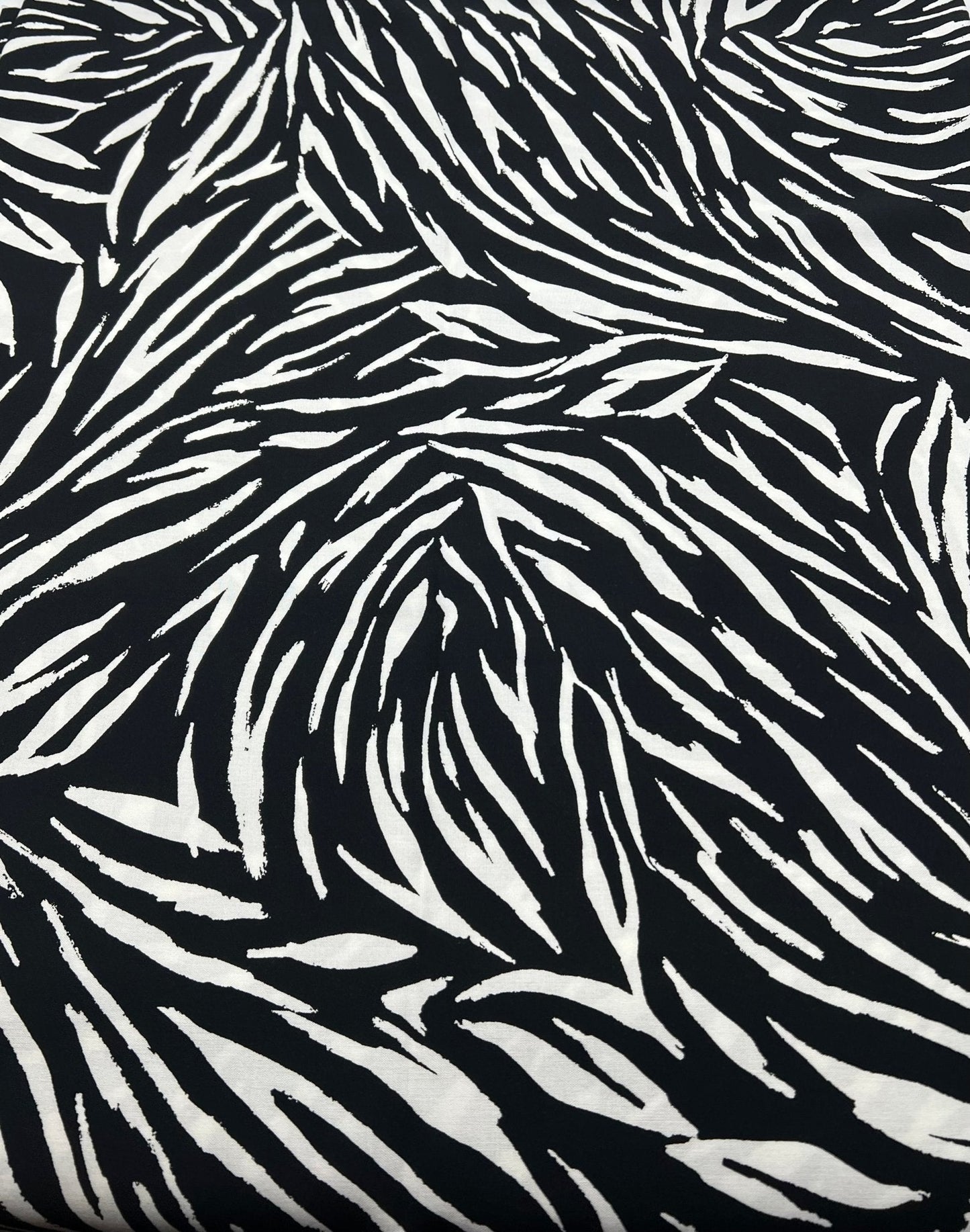 Black Zebra Non Stretch Woven Dress Craft Fabric