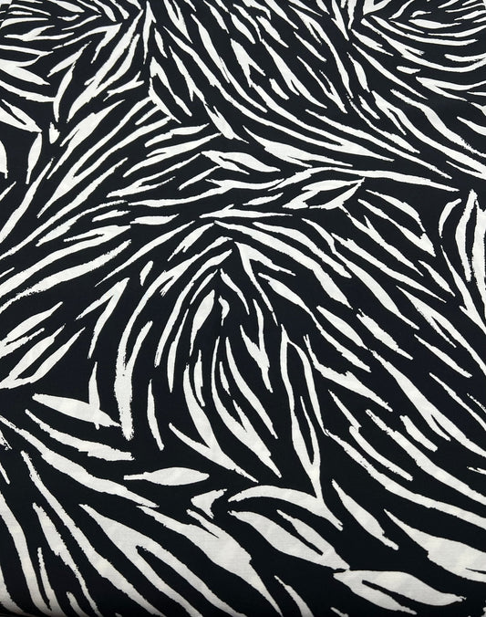 Black Zebra Non Stretch Woven Dress Craft Fabric