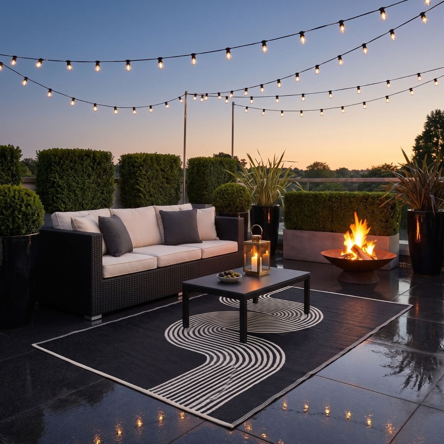 Urban Outdoor Rug Terra & Beige | 1010