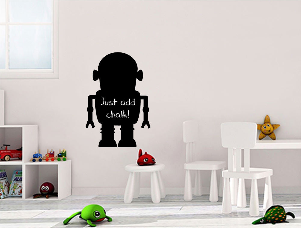 Chalkboard Robot Wall Sticker