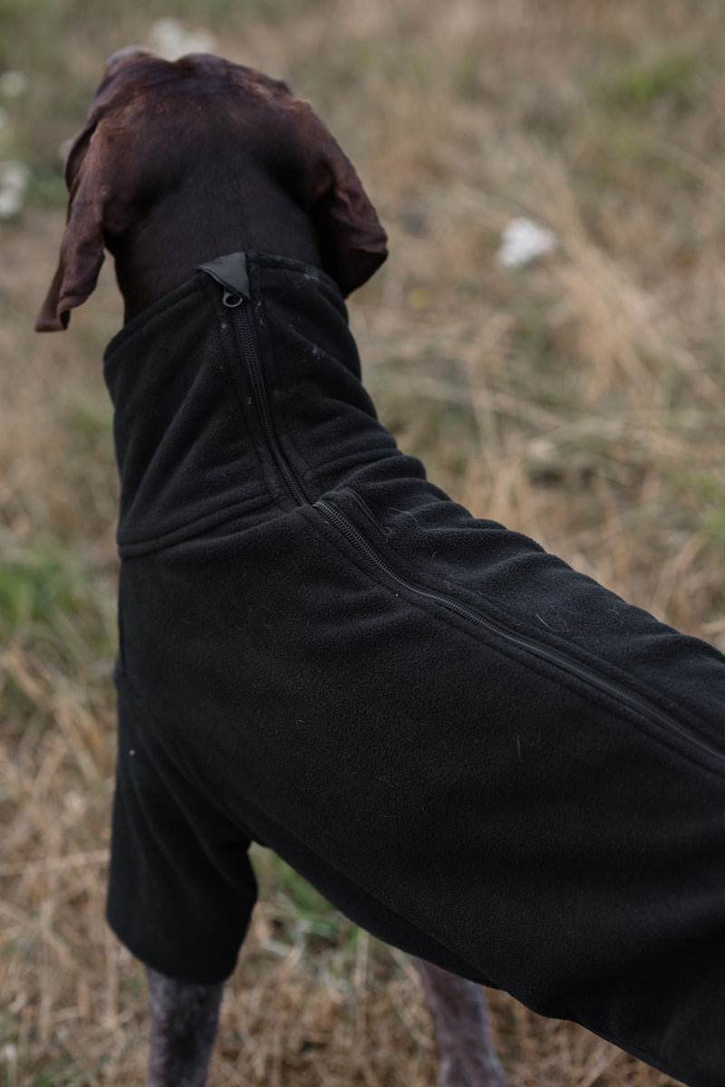 WIDE FIT Fleece Dog Jumper - Black