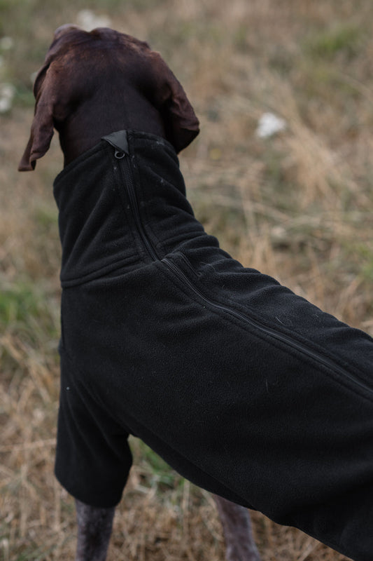 WIDE FIT Fleece Dog Jumper - Black