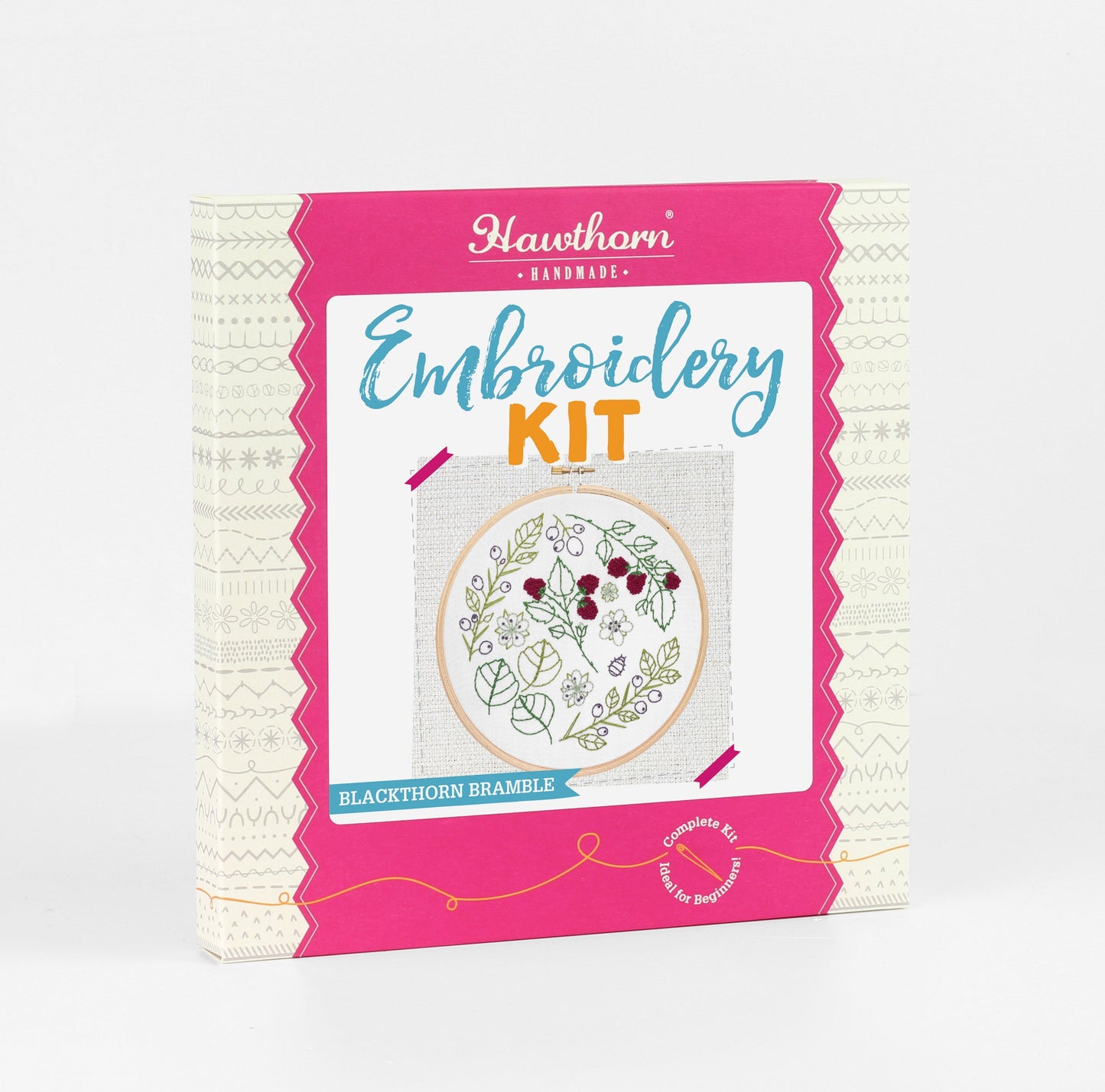 'Blackthorn Bramble' Hedgerow Embroidery Kit for Beginners