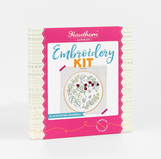 'Blackthorn Bramble' Hedgerow Embroidery Kit for Beginners